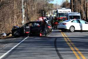 Photos: Two Hospitalized After Head-On Crash Near Middle School In Area