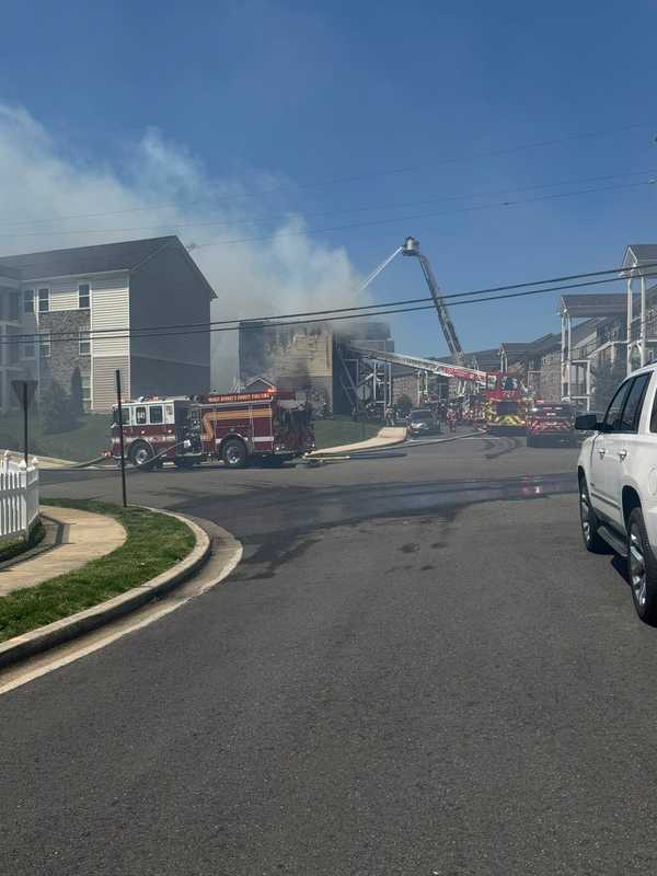 WATCH: Flames Rip Through Maryland Apartment Building; One Rescued (DEVELOPING)