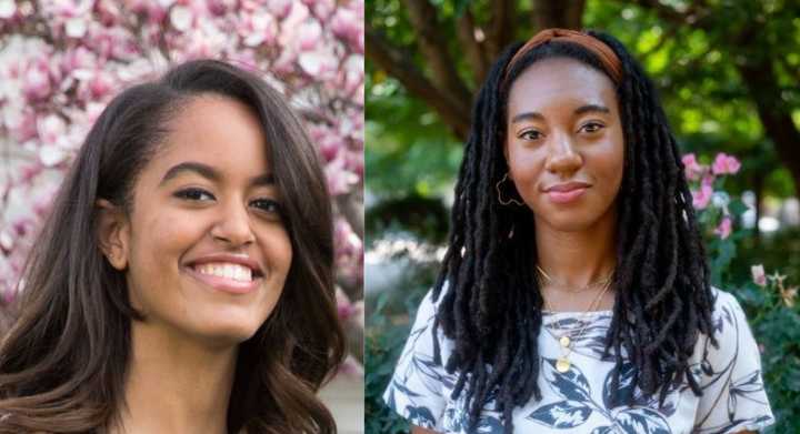 Malia Obama (left) and Natalie Jasmine Harris