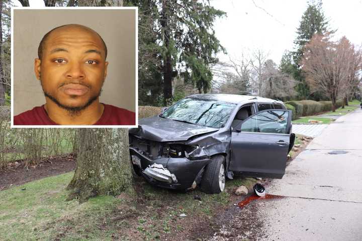 Stolen Car Drives Off-Road On Residences, Strikes Cop Cruiser, Hits Tree In Westchester: Police
