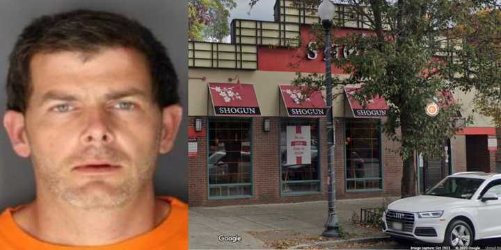 Lucas Healey, 43, was found guilty of assaulting the owner of Shogun Sushi in Albany (pictured) in May 2024.